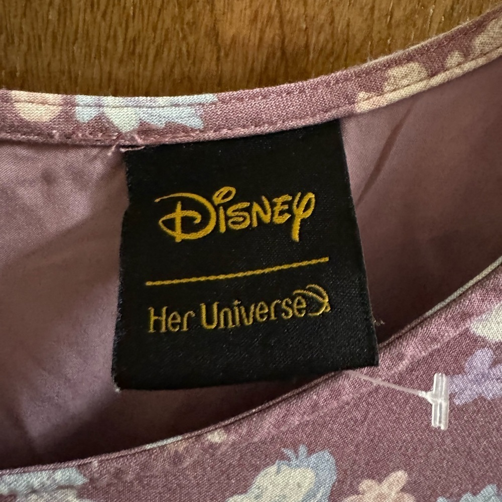 Her Universe Disney Princess Floral Sidekicks Allover Print Dress Purple Size 2 - Picture 5 of 14